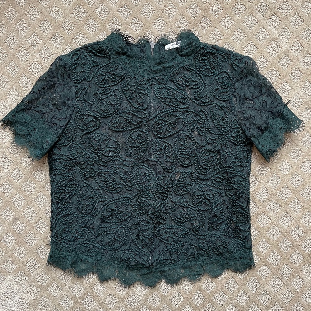 Lace short sleeve top